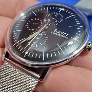 Fantor Chronograph Watch, Shark chain bracelet. Ne